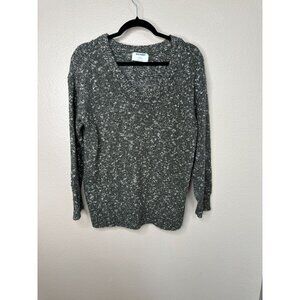 Old Navy Womens Green Sweater XS long sleeve v-neck tunic length cotton pullover